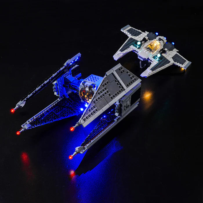 Zestaw LED do LEGO® Mandaloriański myśliwiec Fang Fighter kontra TIE Interceptor™ 75348