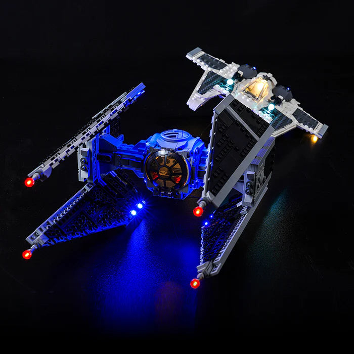 Zestaw LED do LEGO® Mandaloriański myśliwiec Fang Fighter kontra TIE Interceptor™ 75348